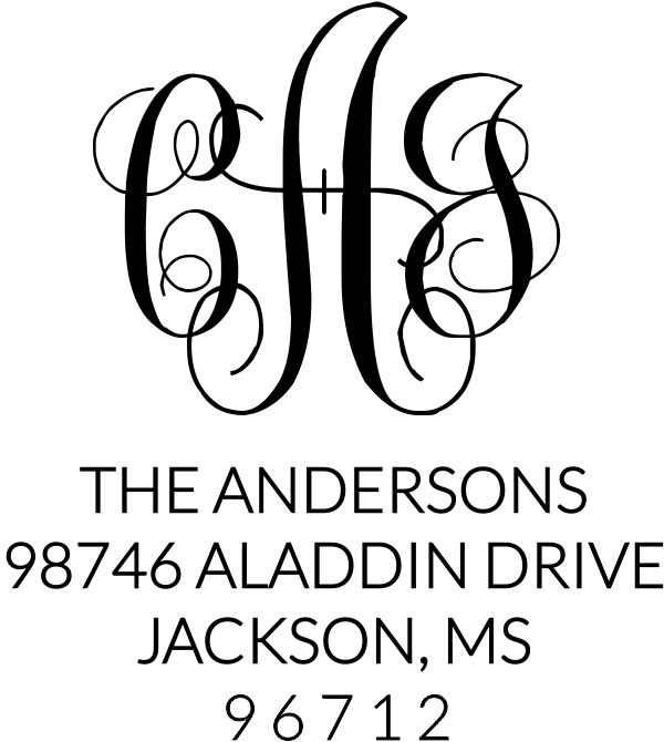 Anderson Monogram Address Stamp