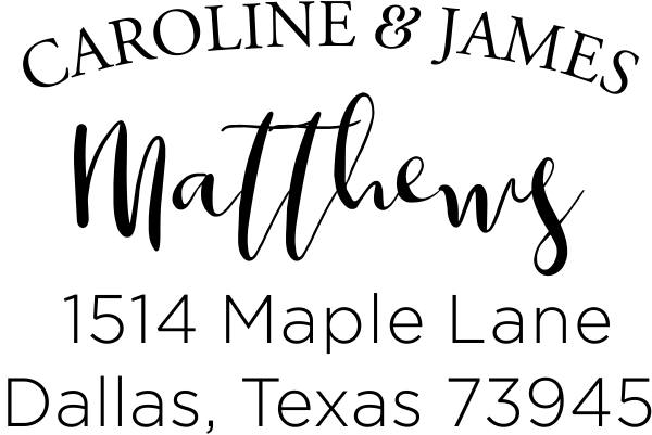 Caroline Address Stamp