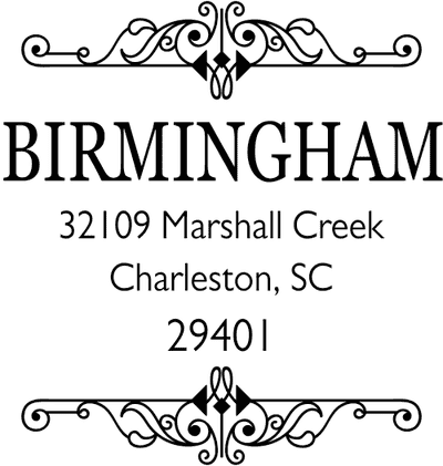Vintage Last Name Address Stamp