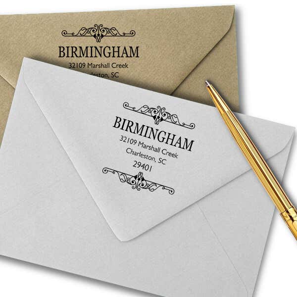 Birmingham Square Vintage Address Stamp