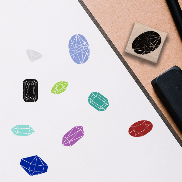 Oval Jewel Stamp