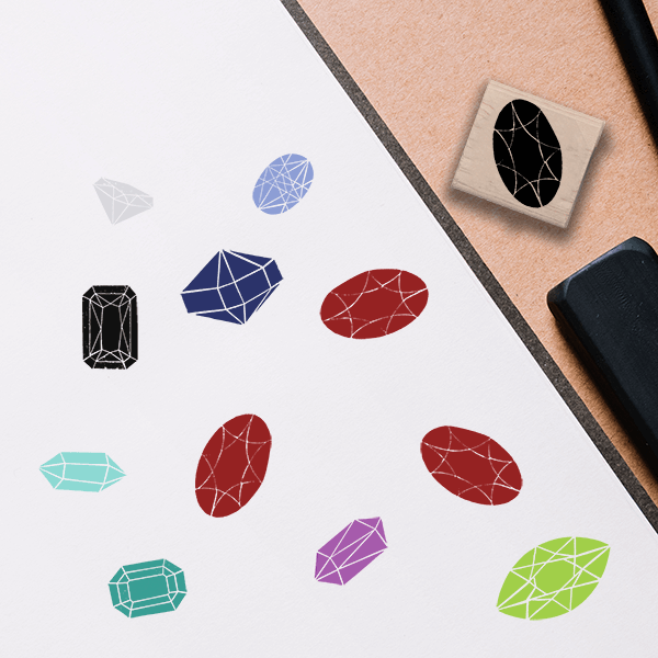 Garnet Jeweled Stamp