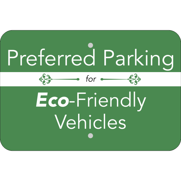 Horizontal Eco Parking Conserve Sign