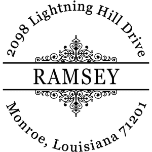 Ramsey Round Decorative Address Stamp