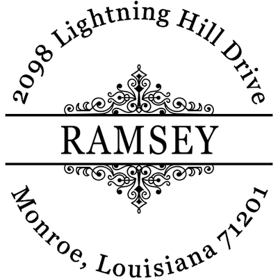 Ramsey Round Decorative Address Stamp