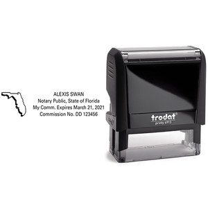 Florida Notary Public Seal State Shape Stamp Body and Design