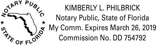 Florida Notary Public State Outline Seal