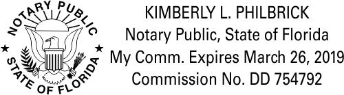 Florida Notary Public with Great Seal & Rising Sun