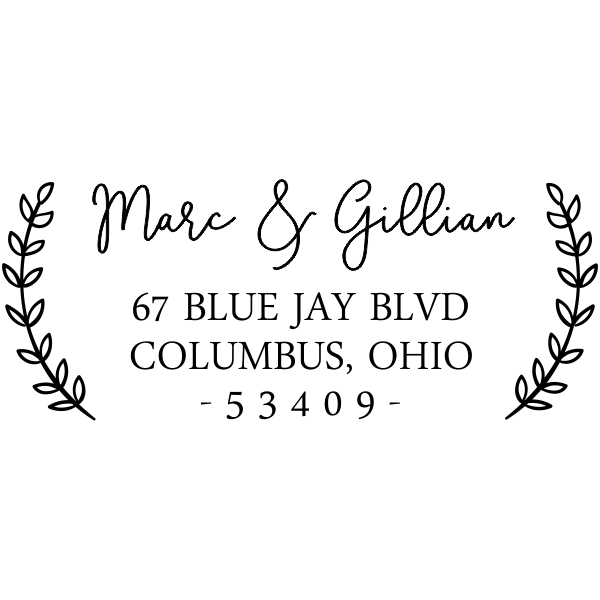 Bryson Pink Address Stamp