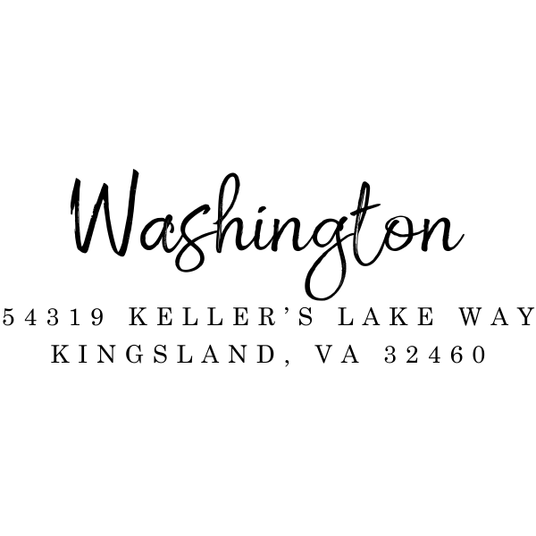 Washington Return Address Stamp
