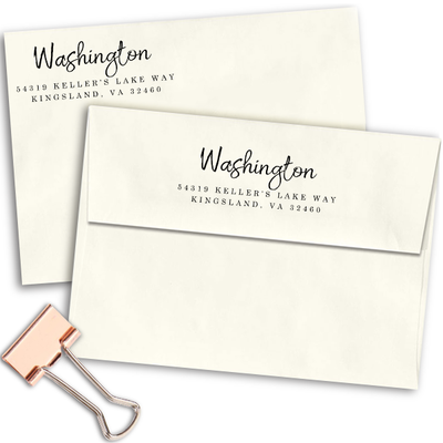 Washington Return Address Stamp - alternate view