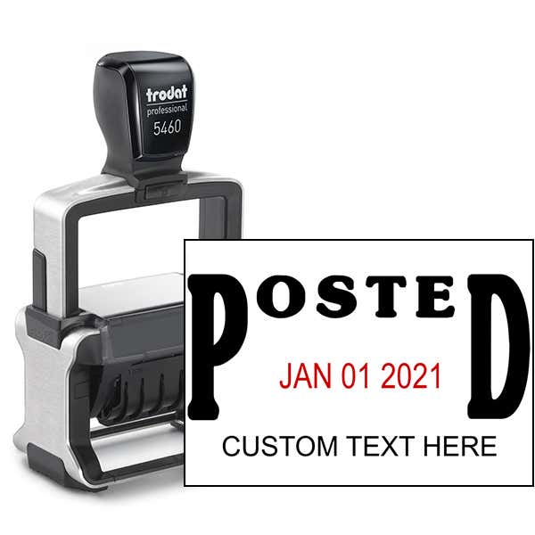 Trodat Posted Date Stamp 1.375" x 2.25"