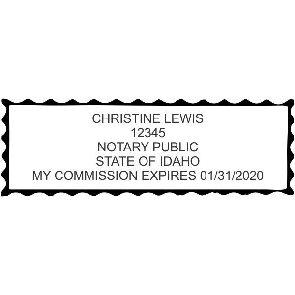 Idaho Notary Public Seal with Expiration All State Notary Supplies