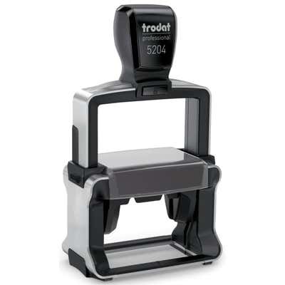 Customizable Trodat Professional 5204 Heavy Duty Self-Inking Stamp with Stainless Steel Frame and 1" x 2 3/8" Impression Size - alternate view