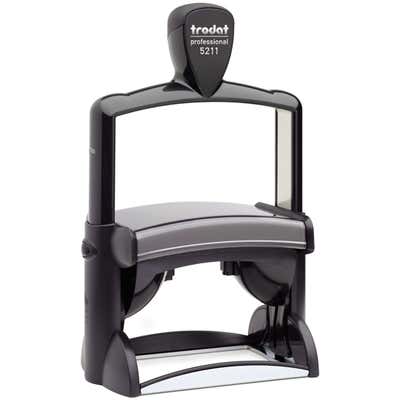 Customizable Trodat Professional 5211 Heavy Duty Self-Inking Stamp with Stainless Steel Frame and 2" x 3" Impression Size - alternate view