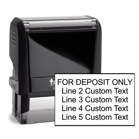 5 Line For Deposit Only Stamp