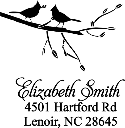 Holiday Birds Address Stamp