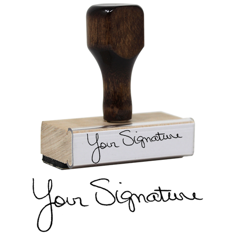 Traditional Wood Handle Signature Stamp