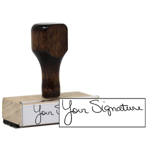Traditional Signature Stamp Body and Imprint