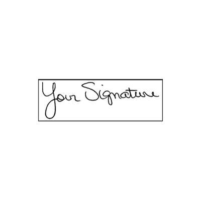 Traditional Wood Handle Signature Stamp - alternate view