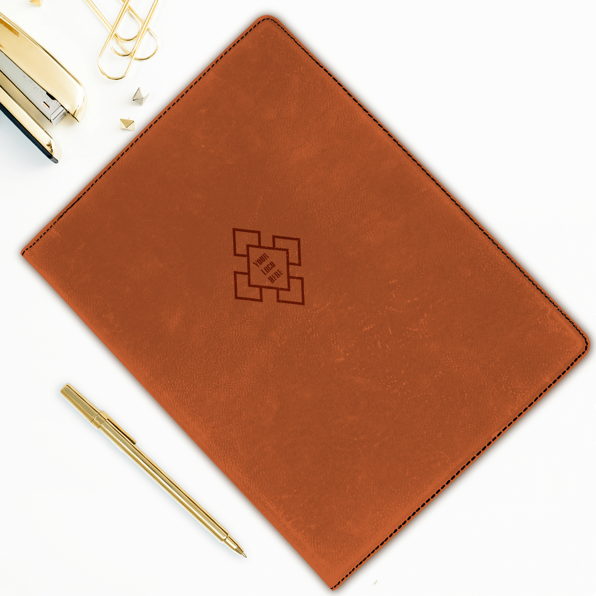 Custom Logo Large Leatherette Folio