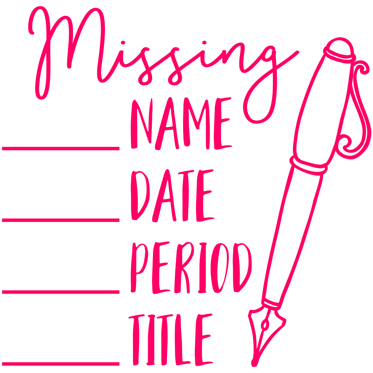 Missing Check Box Teacher Grading Stamp