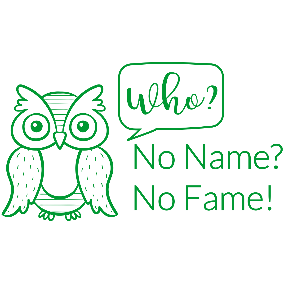 No Name No Fame Owl Teacher Grading Stamp