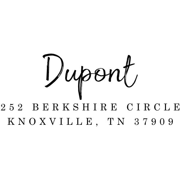 Dupont European Return Address Stamp Imprint Example