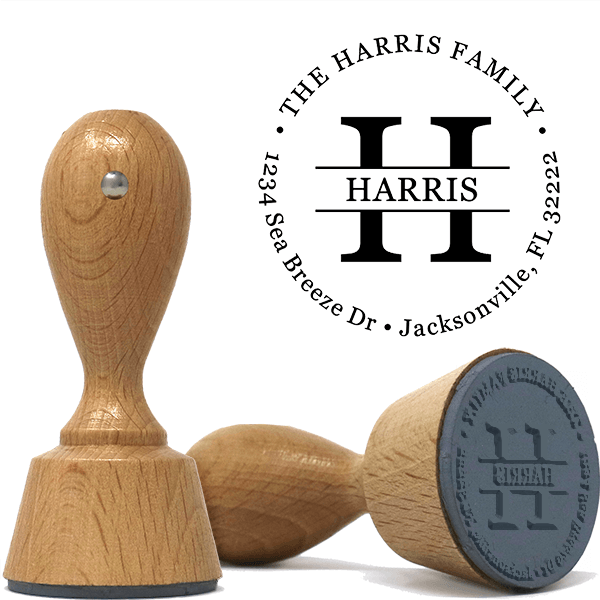 Jacobs Round Letter Address Stamp