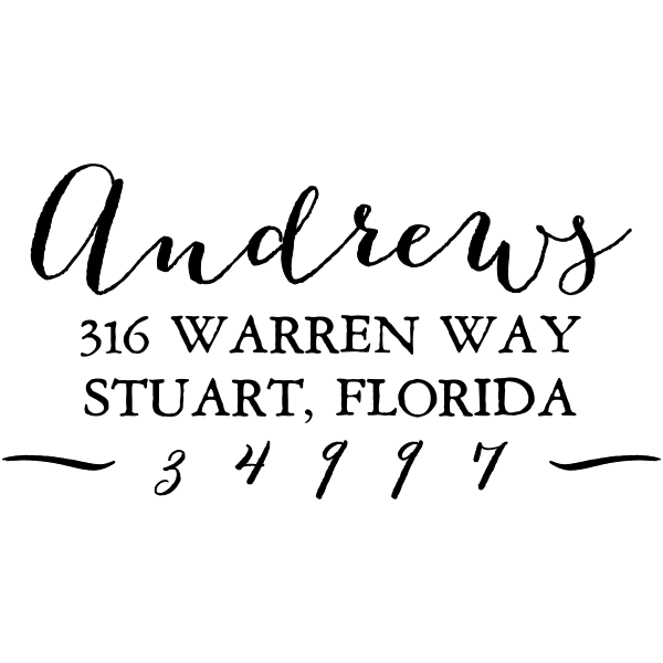 Andrews European Hand Address Stamp