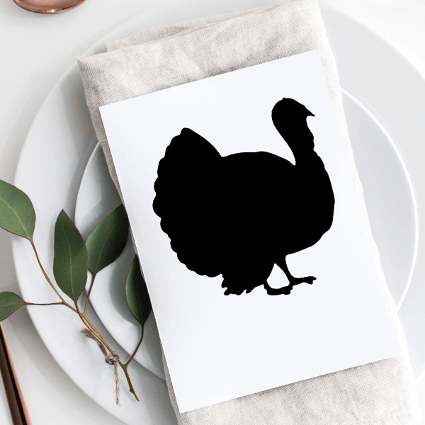Turkey Silhouette Craft Stamp