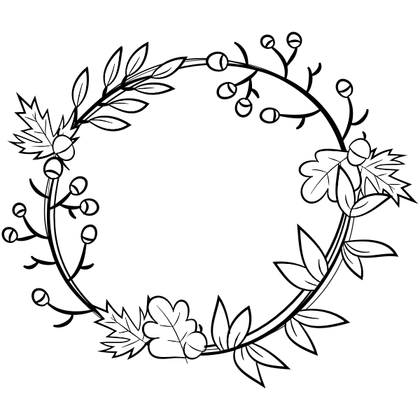 Autumn Wreath Craft Stamp