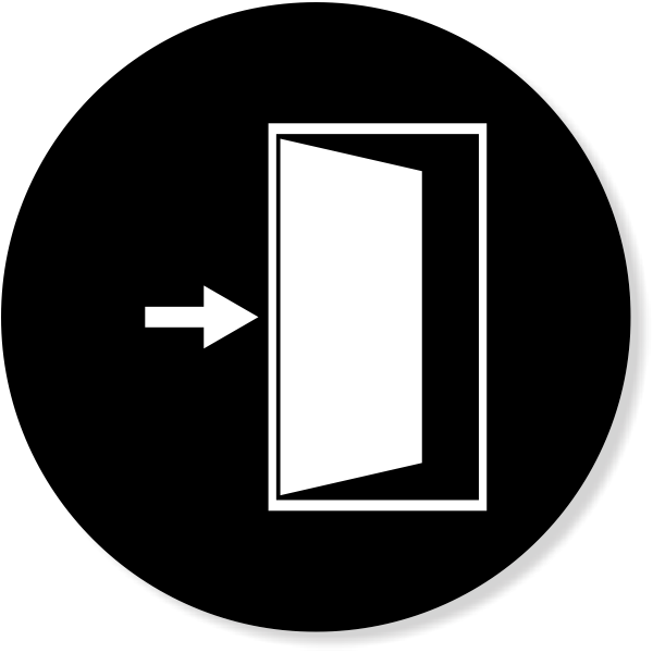 Enter / Exit Door Icon Decal