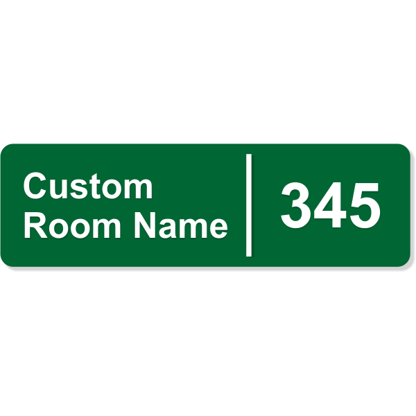 Room Name & Number Sign 3x10