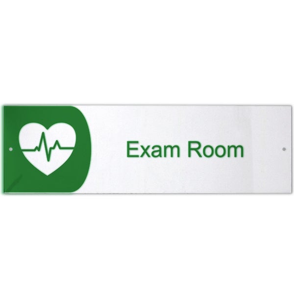 Exam Room Icon Acrylic Print Sign 3" x 10" Custom Signs