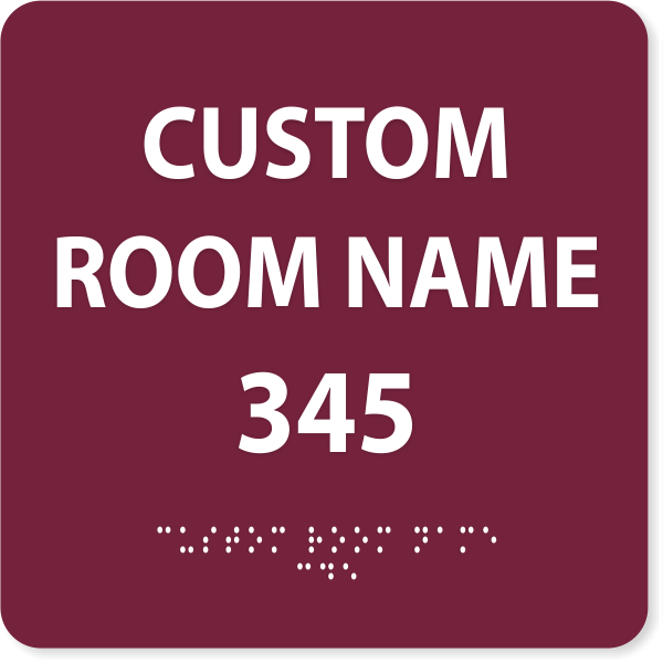 ADA Braille Room Sign