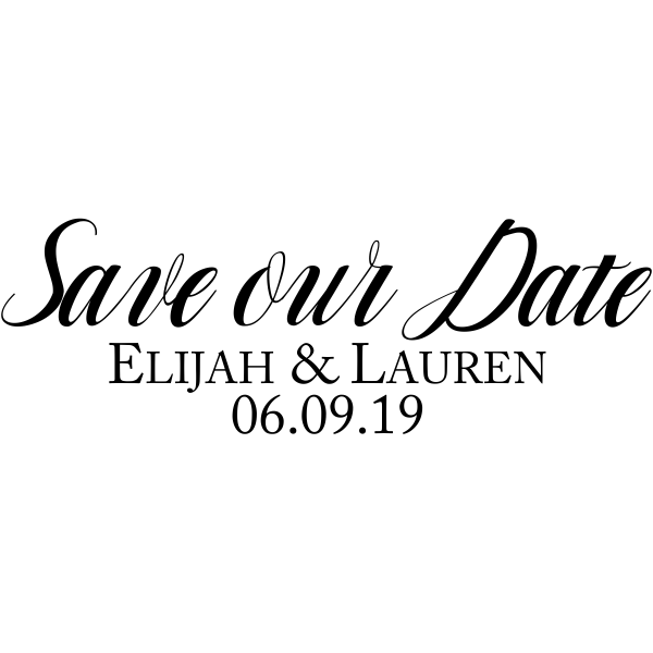 Simple Formal Save the Date Stamp