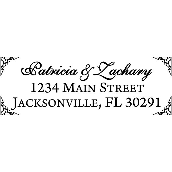 Formal Ornate Return Address Stamp