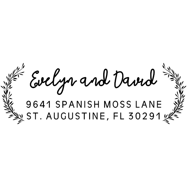 Whimsical Wedding Return Address Stamp