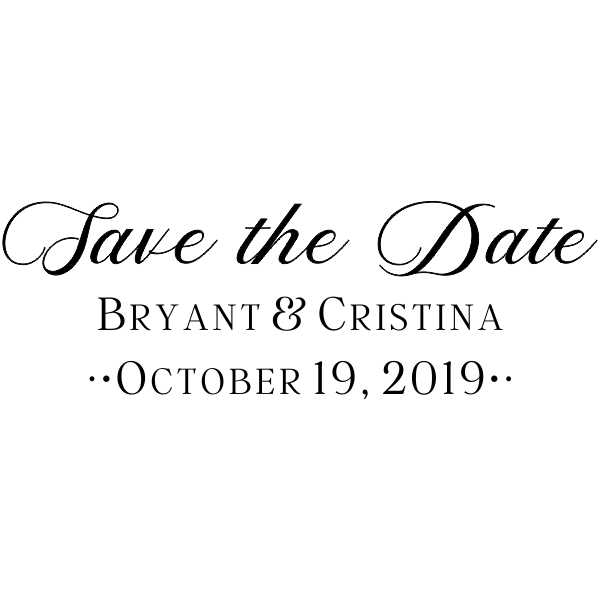 Christina Wedding Save the Date Stamp