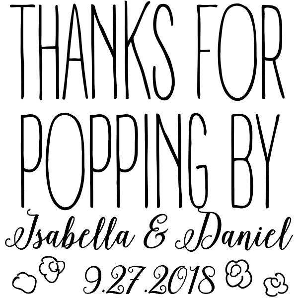 Popping By DIY Wedding Stamp