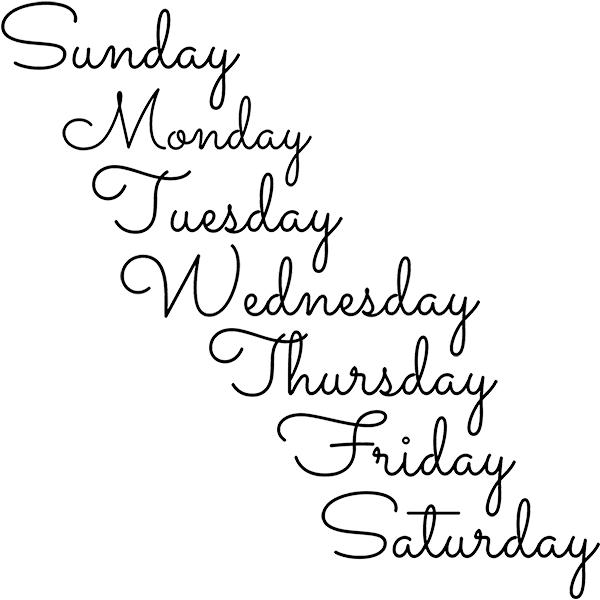 Days of the Week Stamp Set Simply Stamps