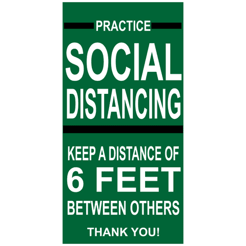 Rectangle Practice Social Distancing Floor Decal