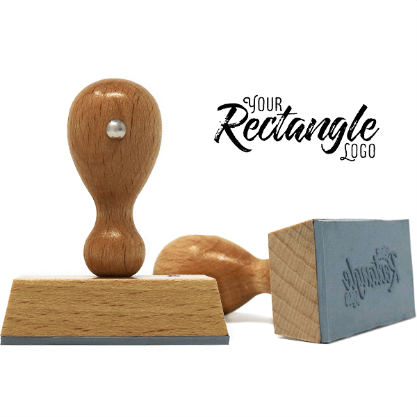 Custom Small Rectangle Logo Hand Stamp
