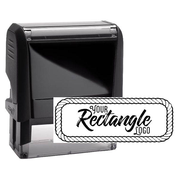 Custom Rope Border Rectangle Logo Stamp
