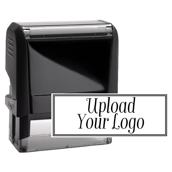 Custom Double Line Border Rectangle Logo Stamp