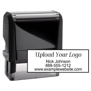 Rectangle Logo Custom Stamp with Three Lines of Text