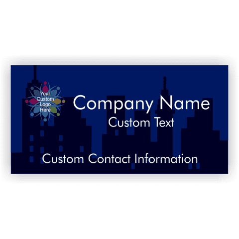 Transparent Skyline 2' x 4' Business Banner