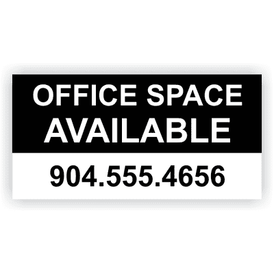 Custom Phone Number Office Space Banner - 3' x 6'