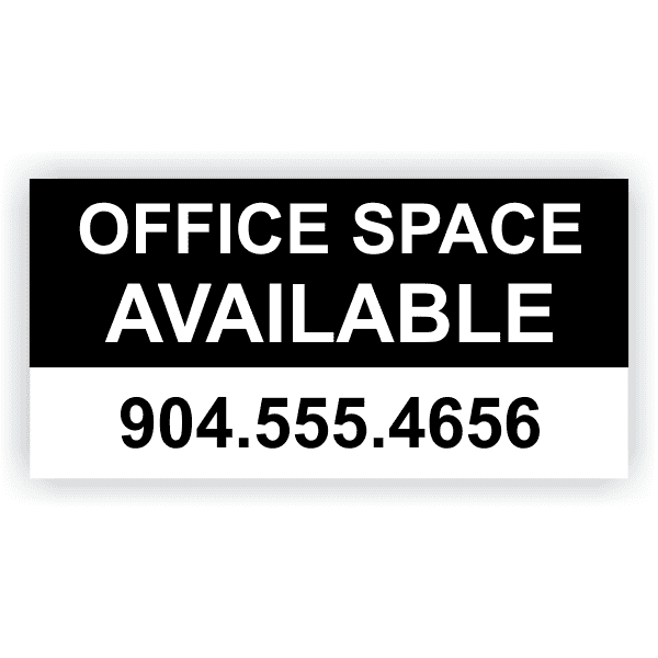 Custom Phone Number 3' x 6' Office Space Banner